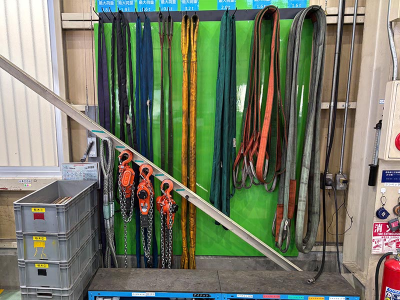 吊り具置き場 改善後